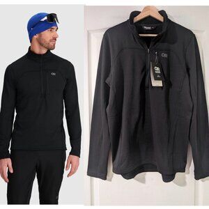 NWT Outdoor Research | Men's Vigor Grid Fleece Half Zip in Black